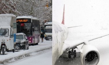 Van'da kar yağışı hayatı felç etti