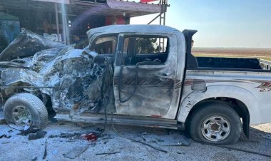 Kamışlo-Derik yolunda bir araç bombalandı