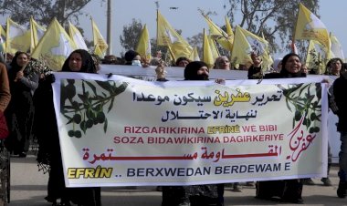 Efrin’e düzenlenen operasyonun 5. yıl dönümünde Rojava’da Efrin gösterileri düzenlendi