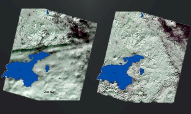 Van Gölü havzasındaki kuraklığın boyutu uydu görüntülerine yansıdı