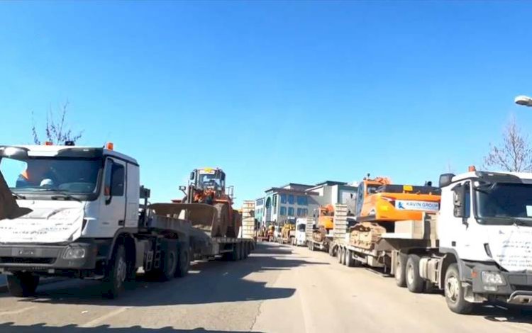 BCF ve KAVIN Grup'a ait iş makineleri ile kurtarma ekipleri deprem bölgesinde