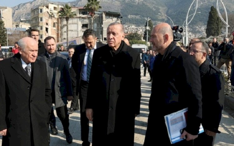 Erdoğan ve Bahçeli, depremin 15'inci gününde Hatay'da