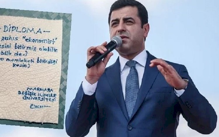 Demirtaş'tan diploma paylaşımı: Yanılmışız arkadaşlar