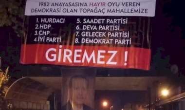 Sakarya’da ‘HDP ve Millet İttifakı giremez’ afişi