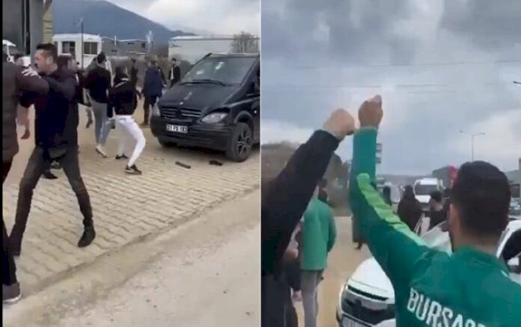 Bursaspor taraftarları bu kez Diyarbakır plakalı (21) bir araca saldırdı!
