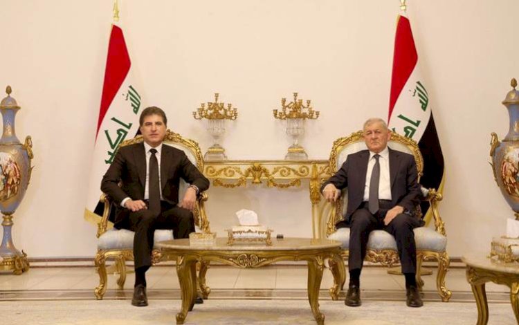 Başkan Neçirvan Barzani, Irak Cumhurbaşkanı Latif Reşid ile görüştü
