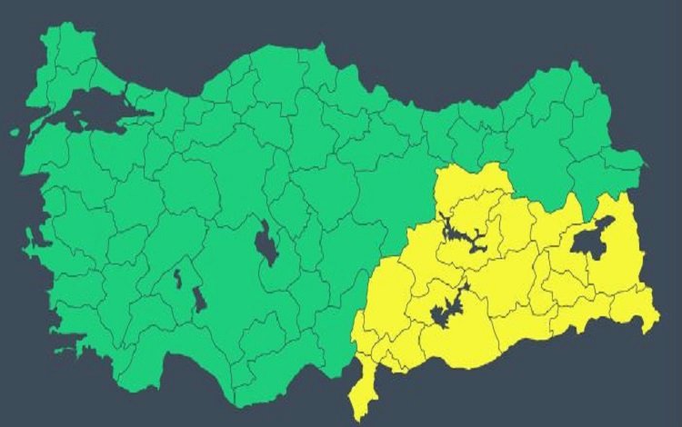 Meteorolojiden 21 il için sarı kodlu uyarı