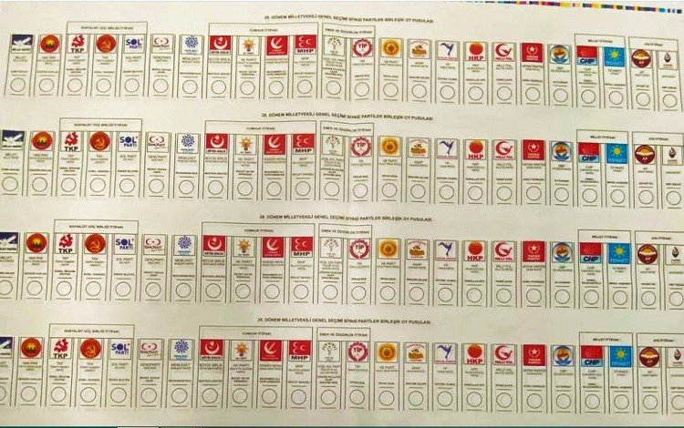 Seçimde kullanılacak oy pusulasının boyutu bir metre olacak