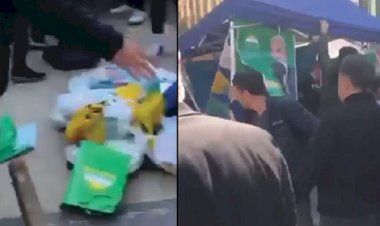 HÜDA PAR'ın Trabzondaki seçim standına saldırı