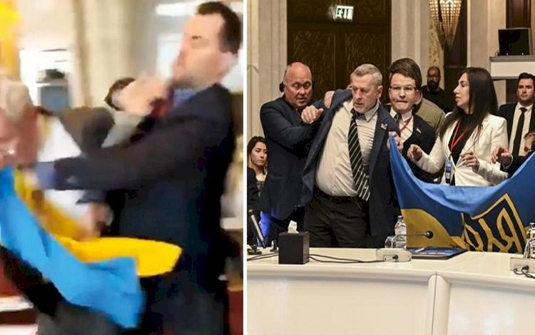 Rus ve Ukraynalı heyetler Ankara’da yumruk yumruğa kavga etti