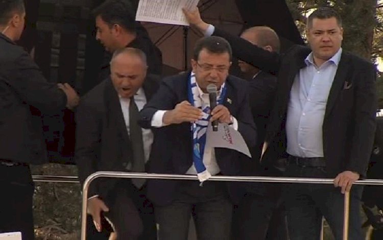 İmamoğlu'nun Erzurum mitingine taşlı saldırı!