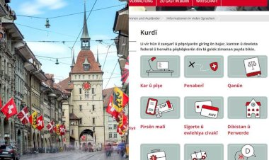 İsviçre'nin başkenti Bern'in sitesine Kürtçe seçeneği eklendi