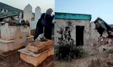 Efrin’deki silahlı gruplar, mermer için mezar taşlarını çalıyor