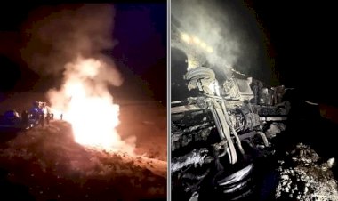 Batman'da buğday yüklü kamyon yandı: 4 ölü, 2 ağır yaralı!