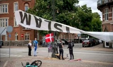 Danimarka'da cuma namazı sonrası Kur'an-ı Kerim yakıldı