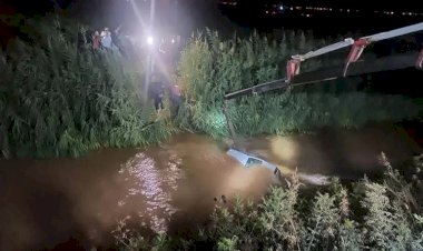 Sulama kanalına düşen araçtaki anne ve iki çocuğu yaşamını yitirdi