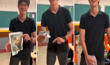 Atatürk'ün fotoğrafına yönelik hareket yapan çocuk tutuklandı