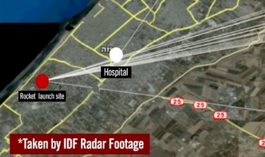 İsrail ordusu paylaştığı harita ile hastaneyi vurmadığını öne sürdü