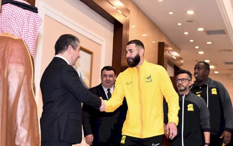 Başbakan Mesrur Barzani, Karim Benzema ve takım arkadaşlarını kabul etti