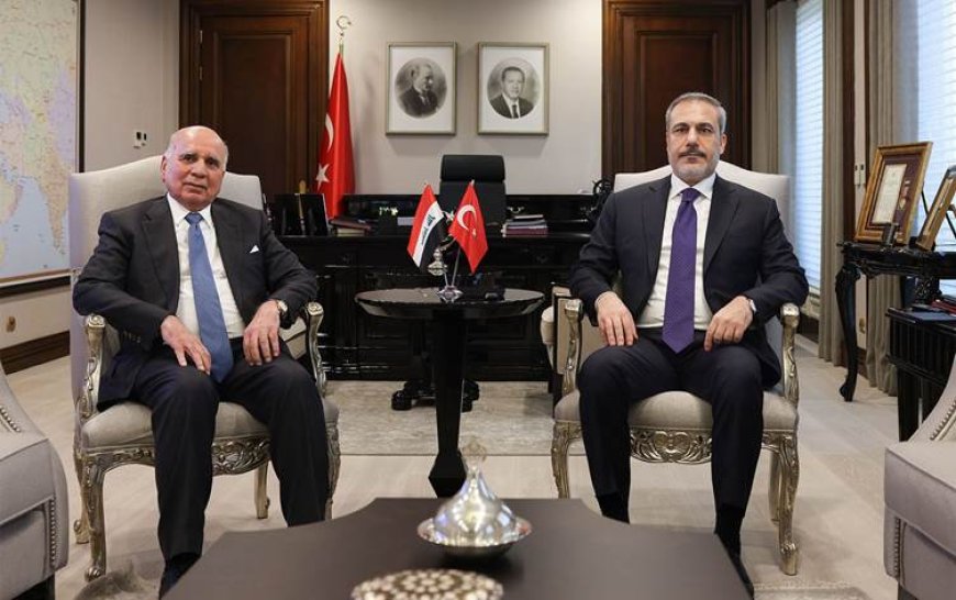 Fuad Hüseyin Ankara'da Hakan Fidan'la bir araya geldi
