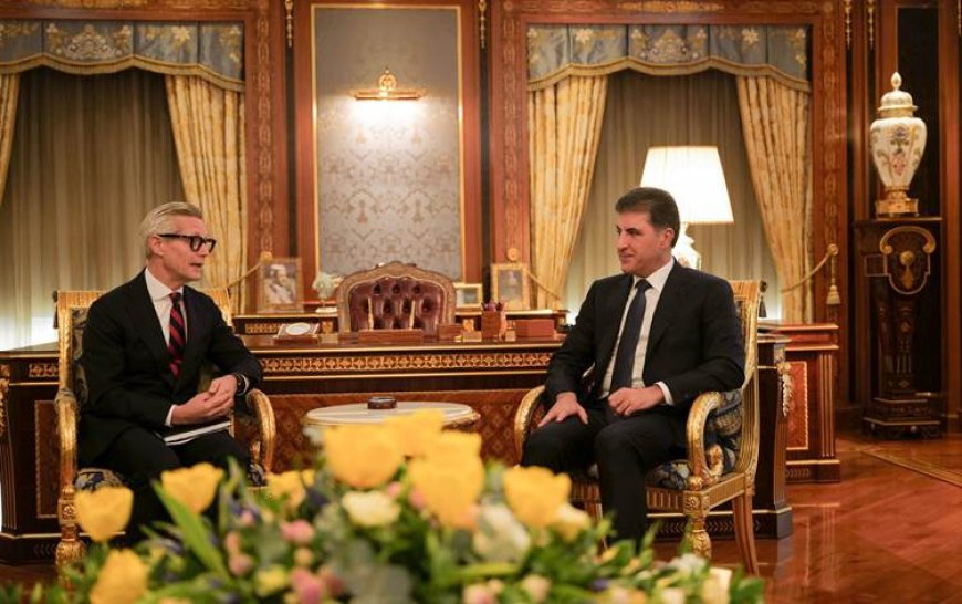 Neçirvan Barzani, Norveç'in Ürdün ve Irak Büyükelçisi’ni kabul etti