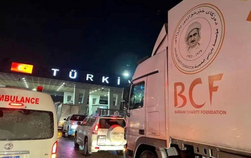 Başkan Mesud Barzani ile Mesrur Barzani'nin talimatıyla yardımlar Türkiye ve Suriye'ye ulaştırıldı