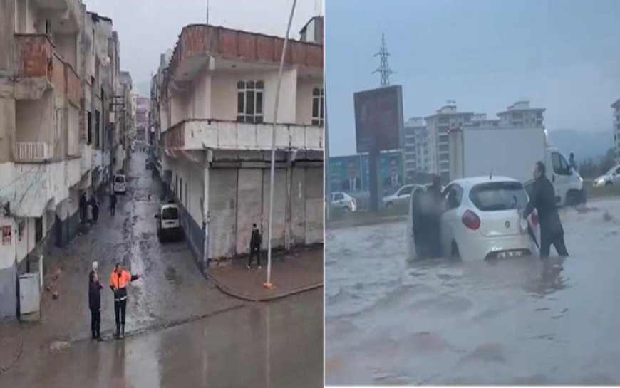 Urfa'da sağanak: Küçük dereler taştı, bazı evleri su bastı