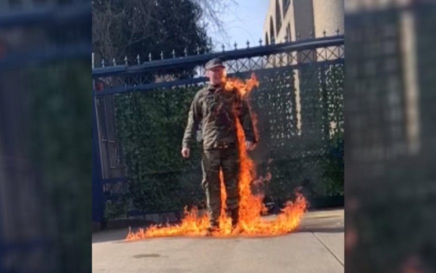 ABD'li asker İsrail'i protesto için kendini yaktı