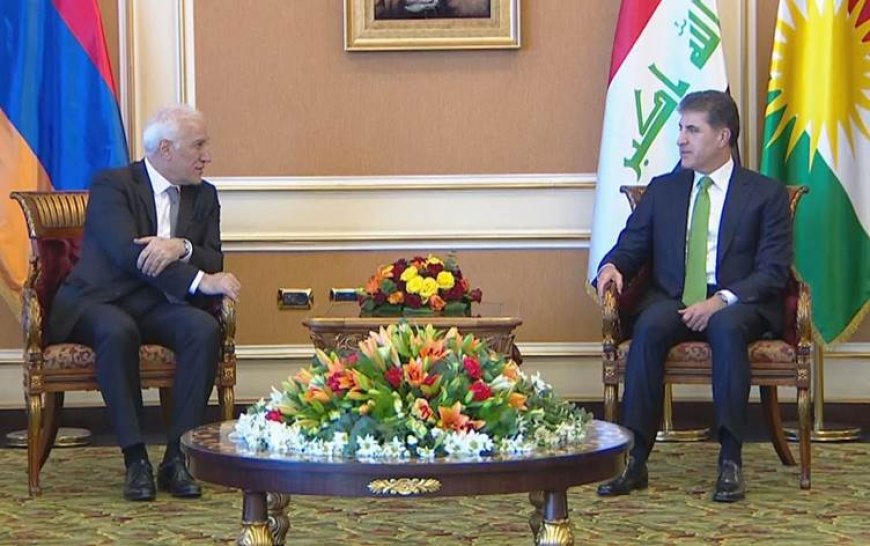Ermenistan Cumhurbaşkanı Vaagn Haçaturyan Erbil’de