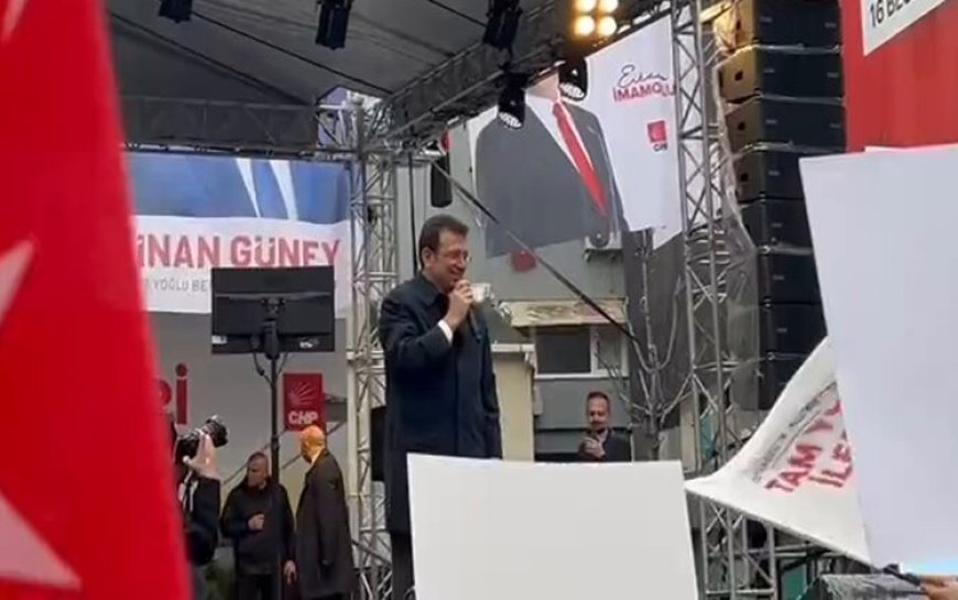 İmamoğlu Kasımpaşa'da Kürtçe afişleri okudu