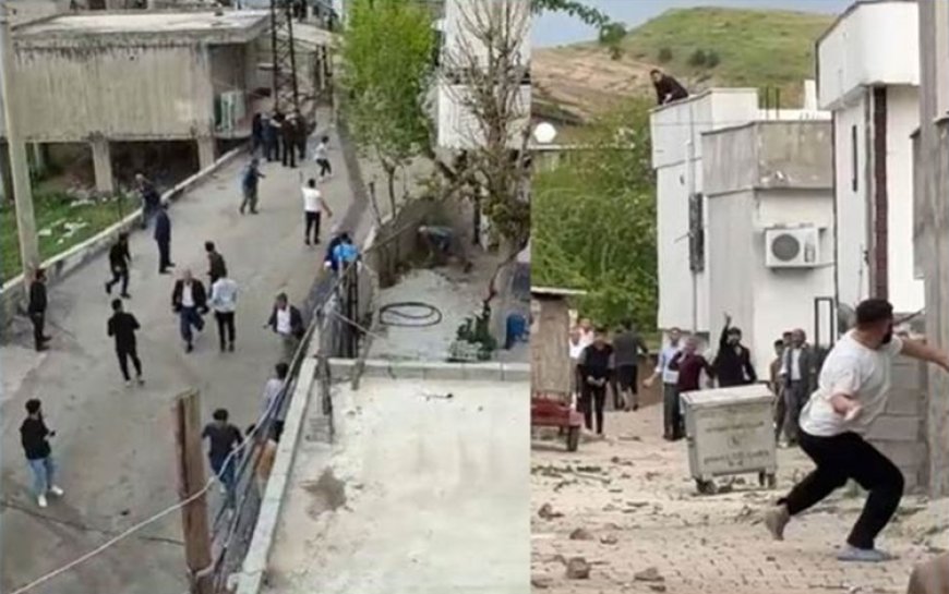 Silopi'de seçimi kazanan ve kaybeden aileler arasında taş ve sopalı kavga