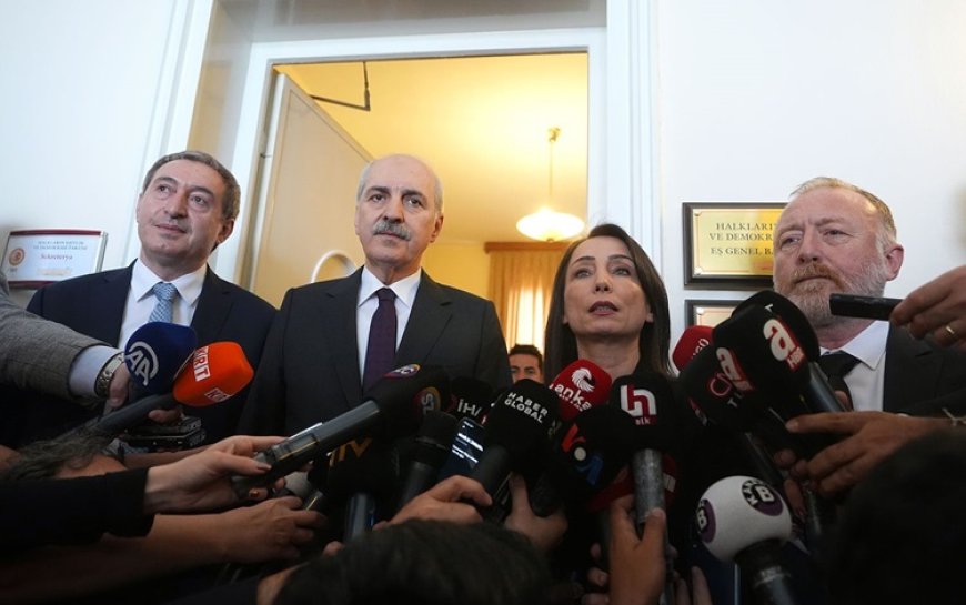 Numan Kurtulmuş yeni anayasa için DEM Parti’yi ziyaret etti