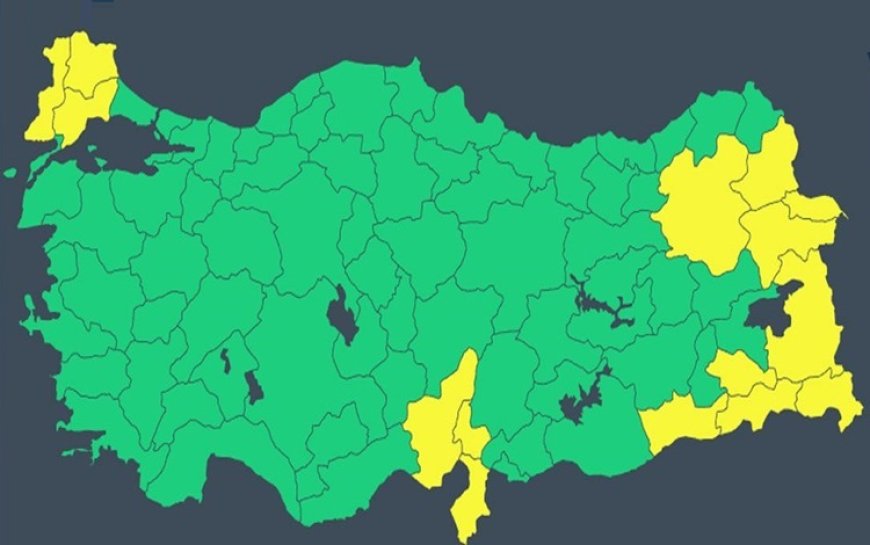 15 il için sarı kodlu uyarı!