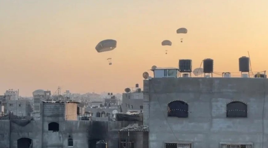 Gazze'ye havadan indirilen yardım kutuları sivillerin üzerine düştü: 5 ölü