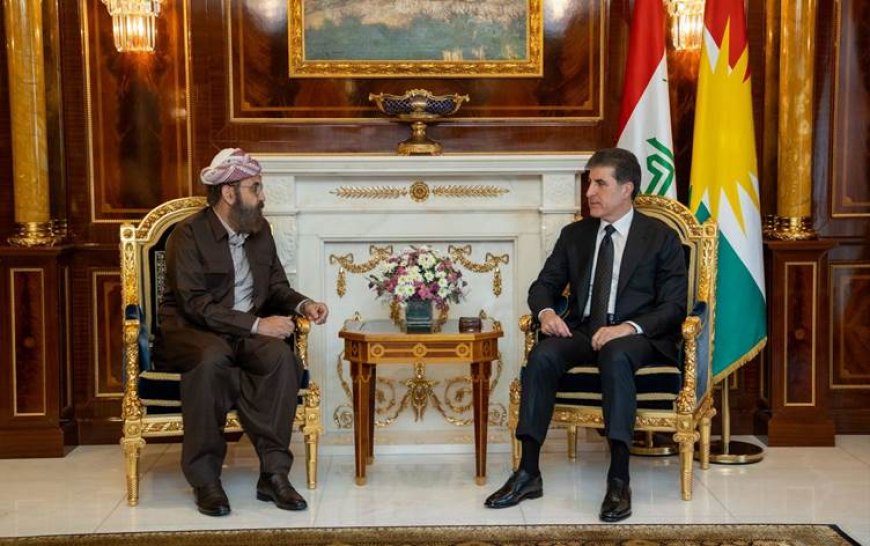 Neçirvan Barzani, Ezidi Miri Hazım Tahsin Beg'i kabul etti