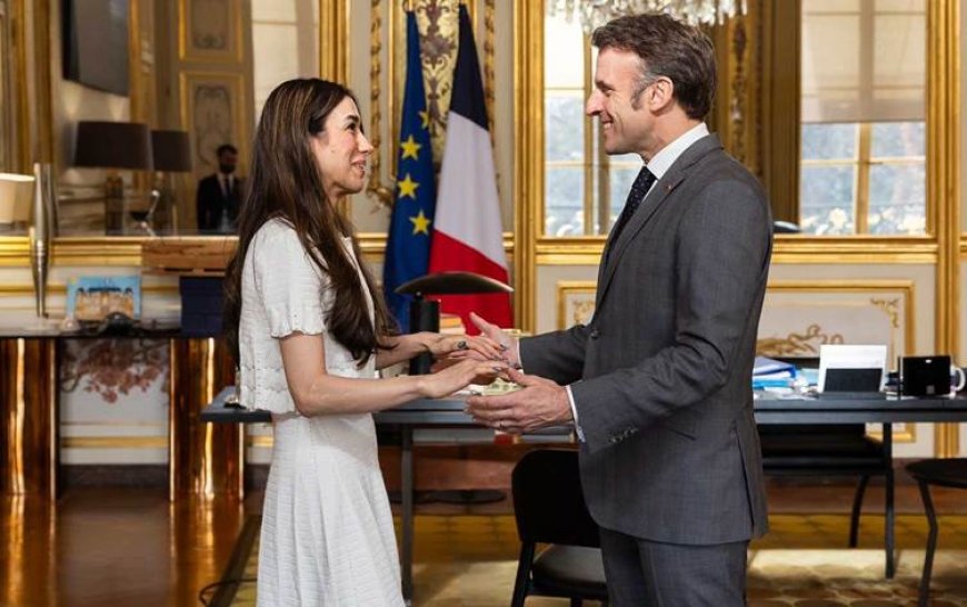 Ezidi Kürt Aktivist Nadia Murad, Fransa Cumhurbaşkanı Macron ile görüştü