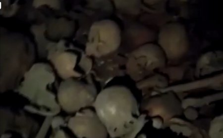 Nusaybin: Kilisenin sığınağında yüzlerce kafatası ve kemik çıktı