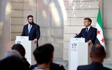 Macron ve Şara Paris'te bir araya geldi: 'DSG ile Suriye ordusu arasındaki anlaşma çok önemli'