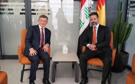 Kubad Talabani Süleymaniye’de Ahmet Davutoğlu ile görüştü