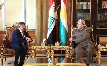 Başkan Barzani ve Davutoğlu, Türkiye'deki çözüm sürecini değerlendirdi
