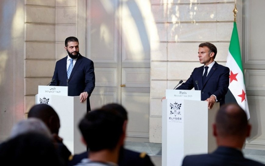 Macron ve Şara Paris'te bir araya geldi: 'DSG ile Suriye ordusu arasındaki anlaşma çok önemli'