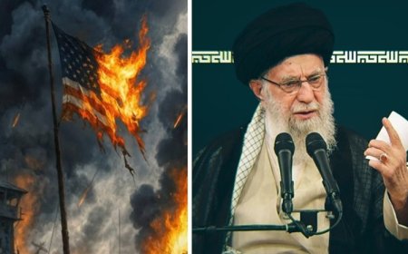 Hamaney'den 'yanan ABD bayrağı' ile açıklama