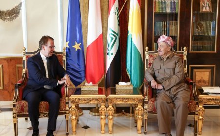 Başkan Mesud Barzani, Fransa'nın Irak Büyükelçisini kabul etti