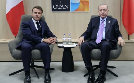 Erdoğan, Fransa Cumhurbaşkanı Macron ile görüştü