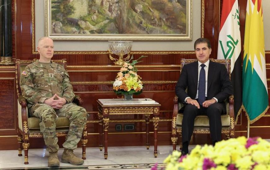 Başkan Neçirvan Barzani, koalisyon güçleri komutanı Leahy ile bir araya geldi