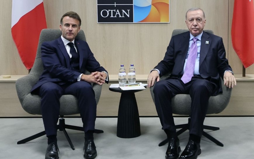 Erdoğan, Fransa Cumhurbaşkanı Macron ile görüştü