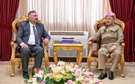 Erbil'de kritik görüşme: Başkan Barzani, MSD Eşbaşkanı El-Meslet ile bir araya geldi
