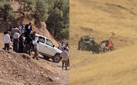 Süleymaniye’de çifte facia: Araç şarampole yuvarlandı, kurtarma helikopteri düştü