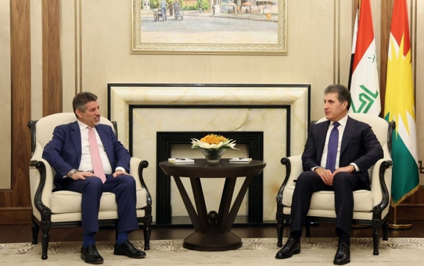 Kürdistan Bölgesi Başkanı Neçirvan Barzani, Büyükelçi Steven Vagan'ı kabul etti