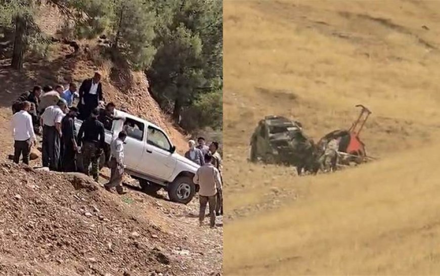 Süleymaniye’de çifte facia: Araç şarampole yuvarlandı, kurtarma helikopteri düştü
